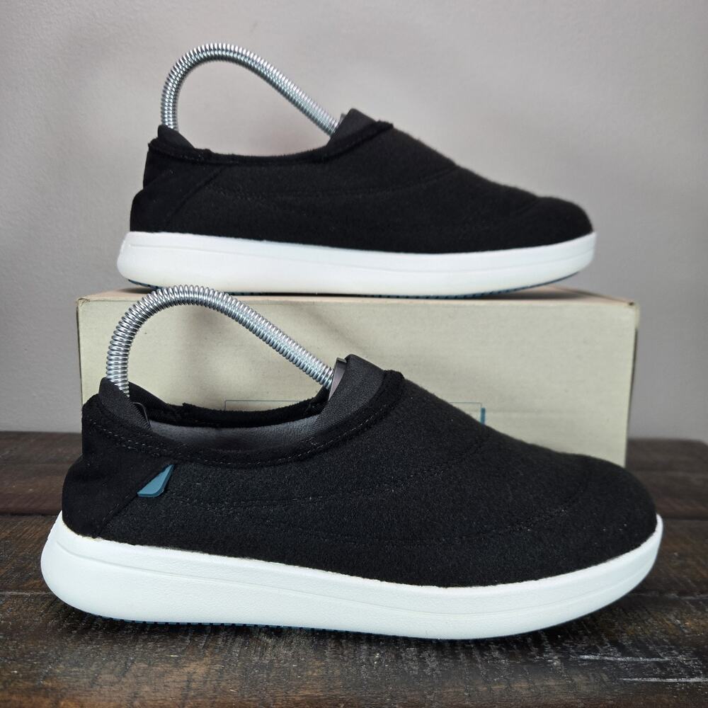 Vessi Sunday Slipper Womens Size 7 Slip On Shoes Sneakers Granite Black